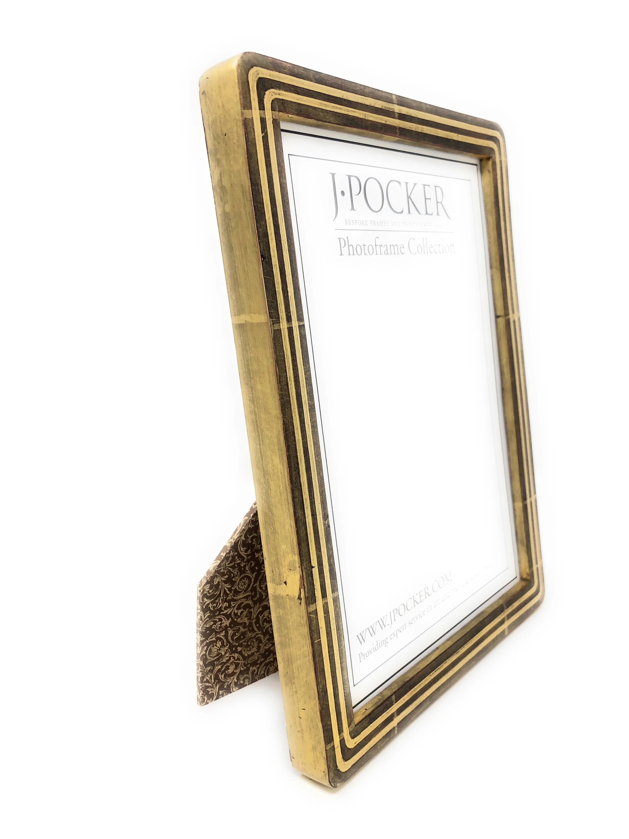 Yellow Gold-Red Clay Gold Lines Picture Frame — J.Pocker
